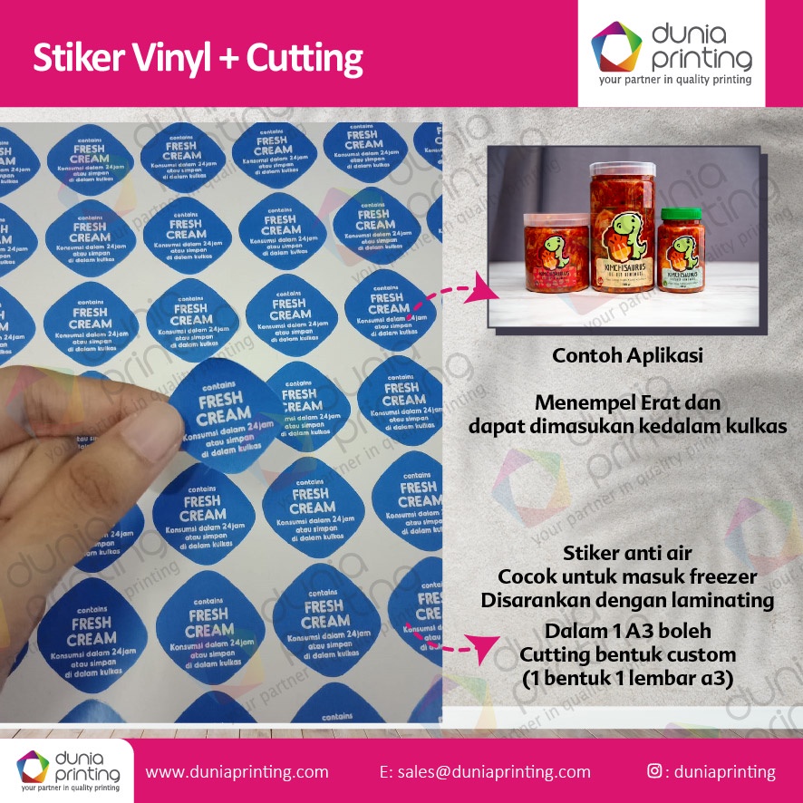 Jual Stiker label Vinyl lembaran A3+ &amp; Cutting Indonesia|Shopee Indonesia