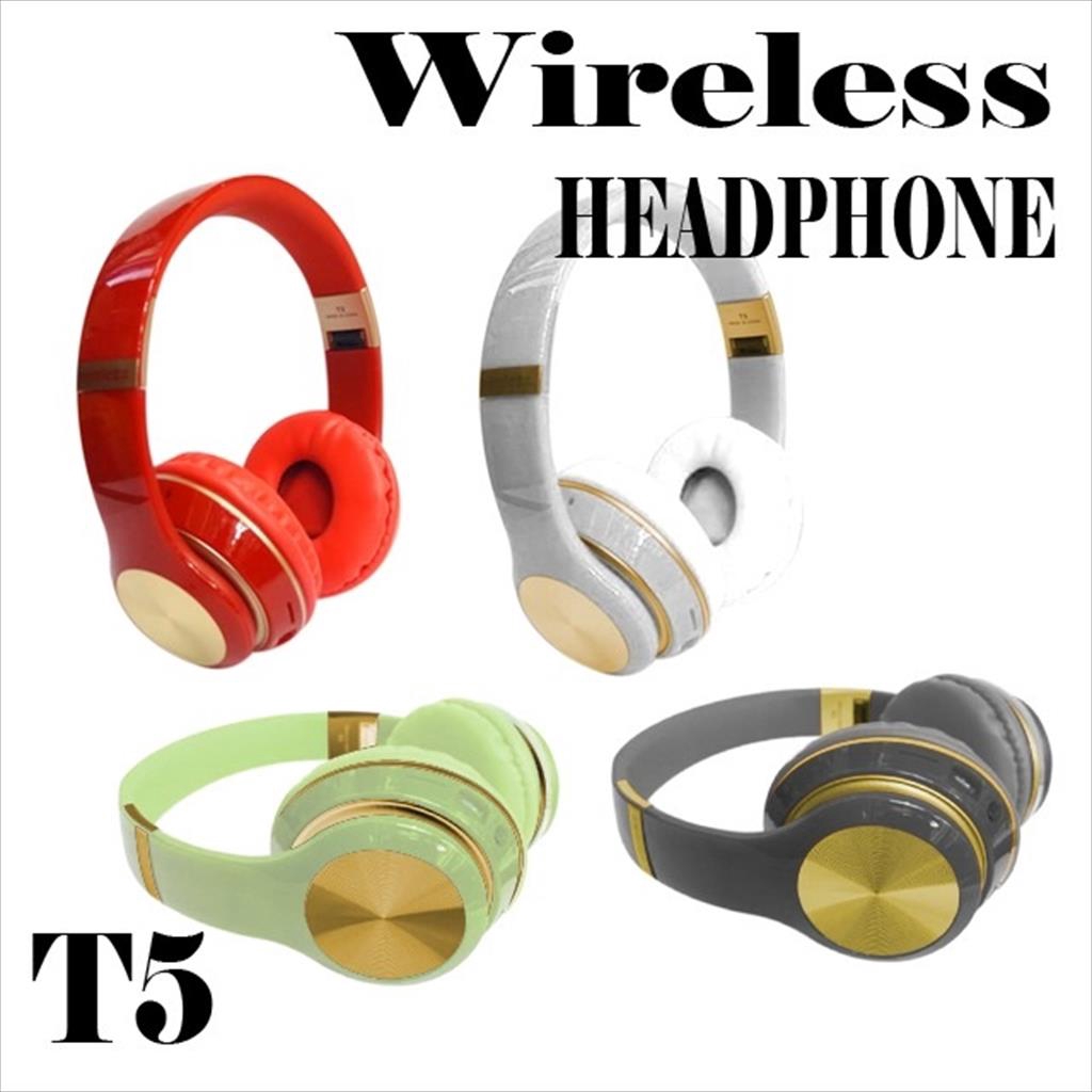 Headphone Wireless T5 bando headset Bluetooth Bando Earphone