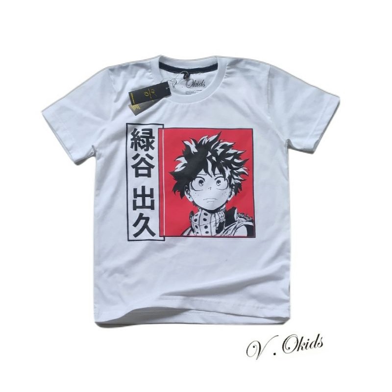 Kaos baju anak anime cowok perempuan putih
