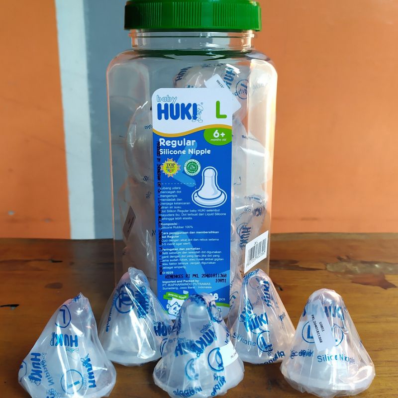DOT HUKI SILICONE NIPPLE REGULER BULAT S,M,L 1 PCS BOTOL SUSU PERLENGKAPAN BAYI DOT PENTIL DOT HUKI PERALATAN MAKAN BAYI-1