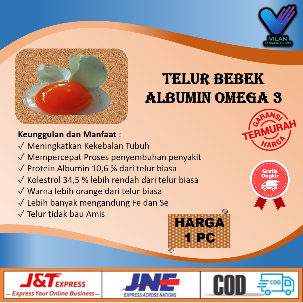 

TELUR BEBEK TIDAK ASIN TAWAR ALBUMIN OMEGA 3 TELUR BEBEK BANYAK KHASIAT 1 BUTIR