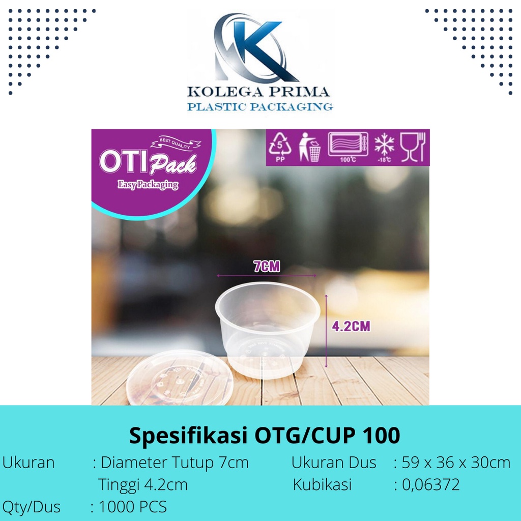 CUP PUDING 100ML/ THINWALL 100ML/ CUP RUJAK 7 BULANAN/ OTG 100/ GELAS PUDING MURAH ISI 25PCS