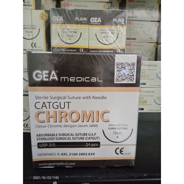 Catgut chromic 3/0 GEA Medical