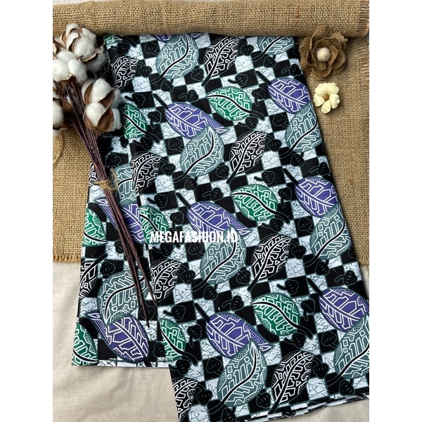 KAIN BATIK WARNA ABU BAHAN KATUN