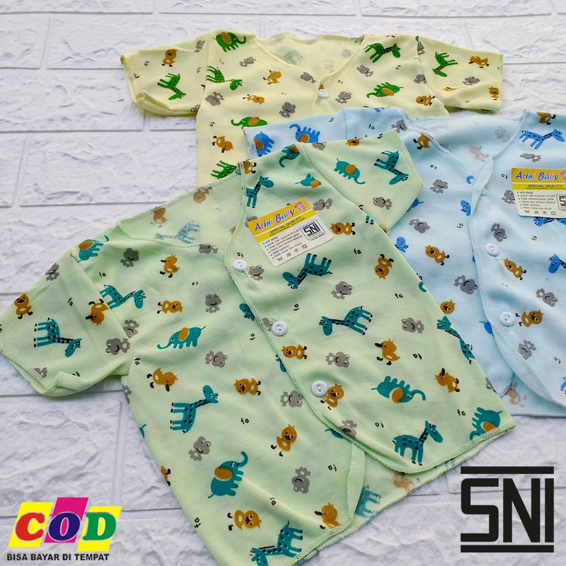 3 Pcs Baju Bayi Baru Lahir Lengan Pendek Baju New Born Almeera Baby and Kids