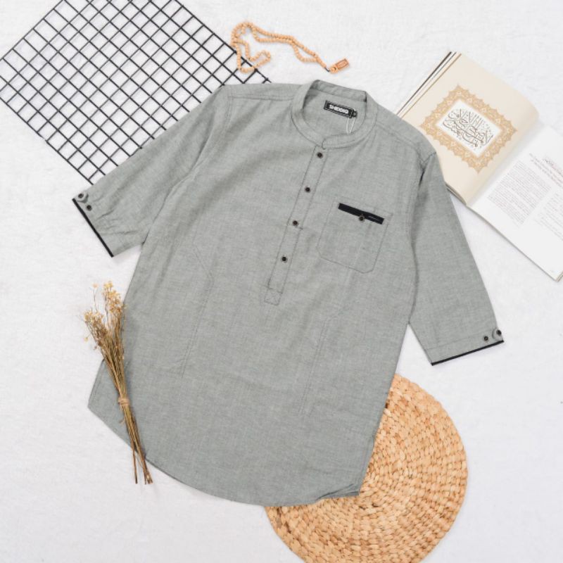 Baju koko pria model kurta bahan oxford