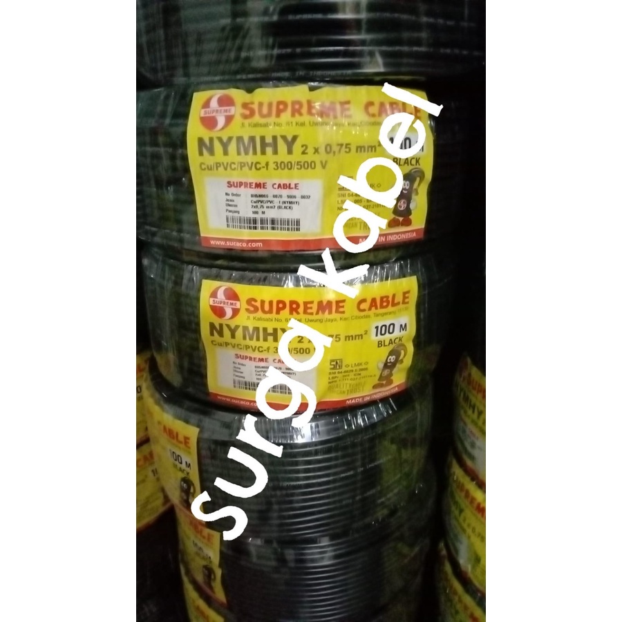 NYMHY 2x0.75mm SUPREME/ NYYHY 2x0.75mm/ KABEL SERABUT 2x0,75/ 2 x 0.75