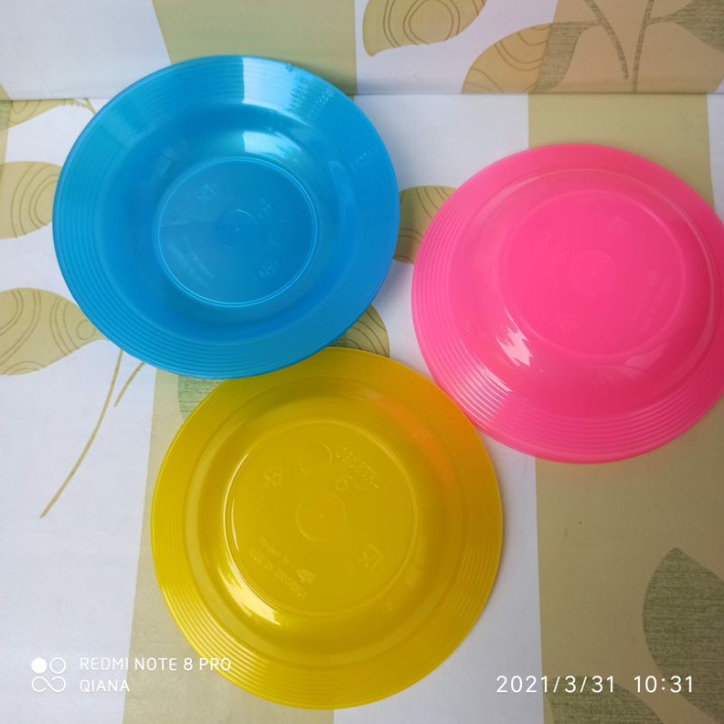 12 PCS Piring sambal plastik ukuran 6 inch/perlengkapan makan