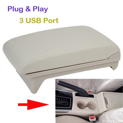 Sliding Armrest Xpander All New Livina Console Box Mobil 3 USB Port