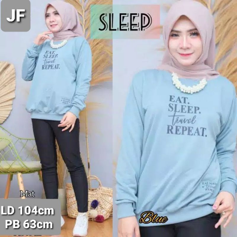 JF Atasan Kaos Lengan Panjang Wanita / Kaos Sweater Wanita Muslimah Terbaru TRAVEL