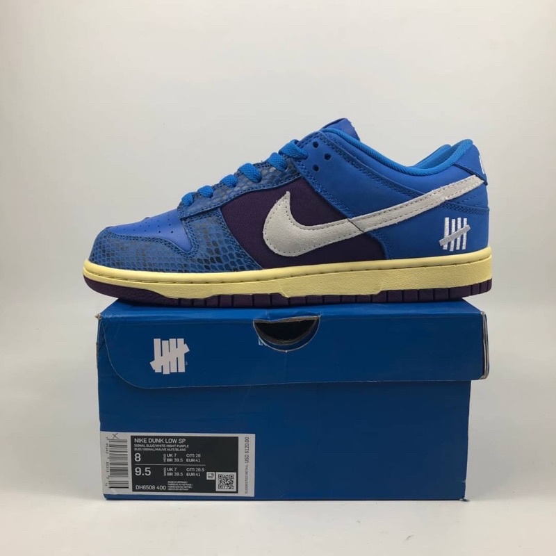 Nike Dunk Low Undefeated 5 On it Dunk Vs AF 1 SIGNAL BLUE/WHITE-NIGHT PURPLE