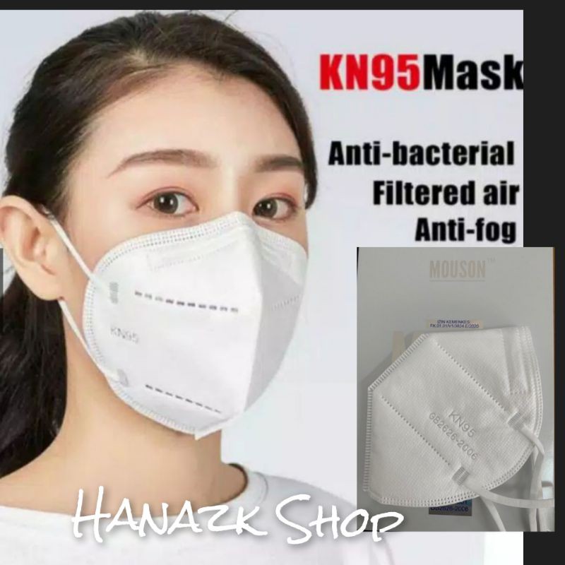 MASKER MOUSON KN95 PREMIUM 5 PLY 1 DUS ISI 50PCS (TULISAN EMBOSS)
