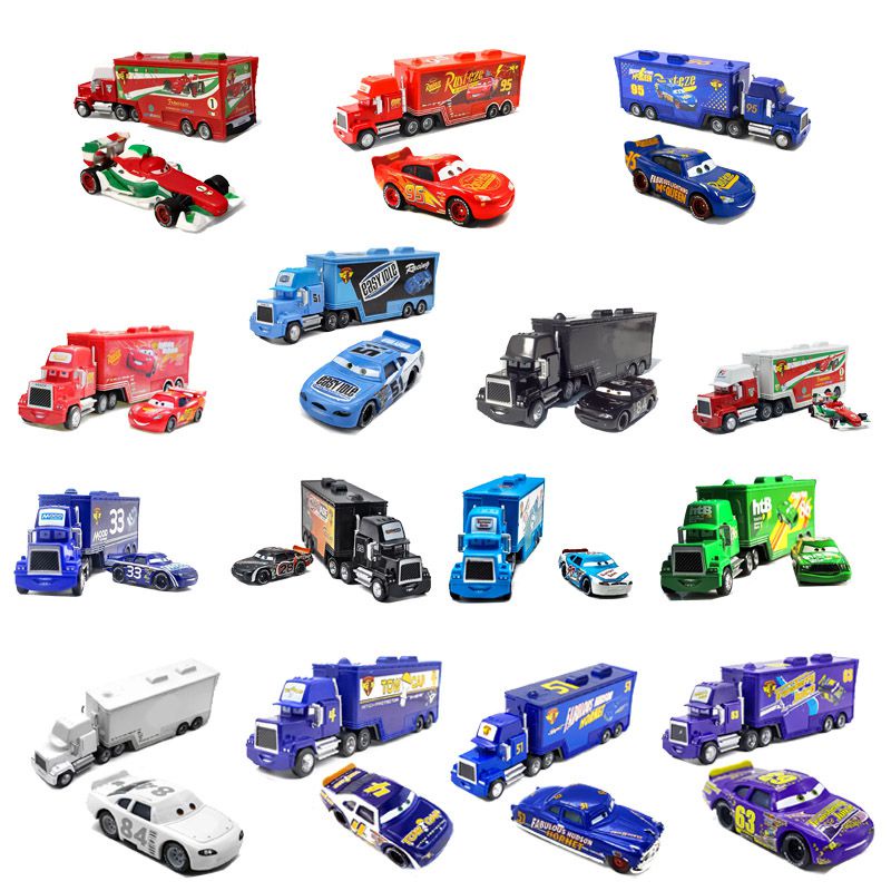 Racing Cars Mc Uncle Mcqueen Roadblock Cool Sister 95 Cargo Car Alloy Toys