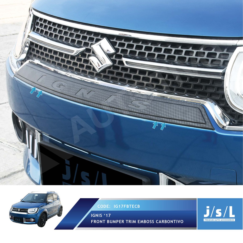Suzuki Ignis List Bumper Depan JSL/Front Bumper Trim Emboss Carbontivo