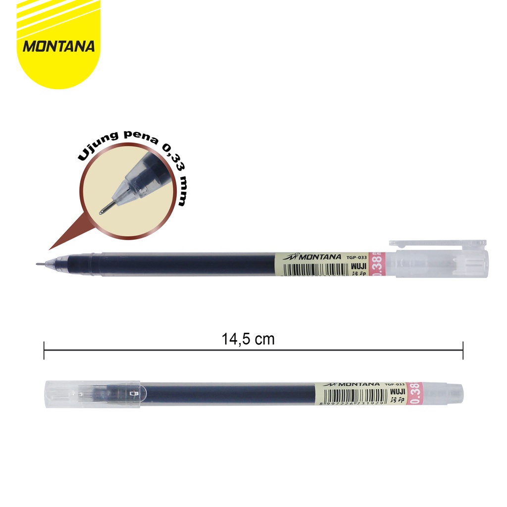 Montana Gel Ink Pen / Ballpoint Gel 0.38 mm / TGP-033
