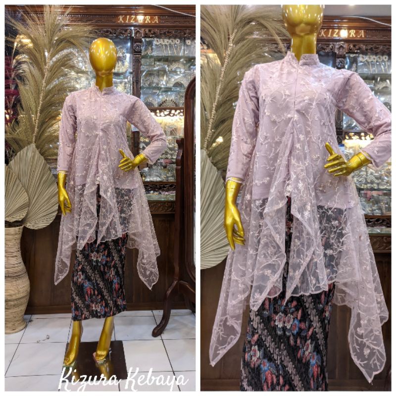 Kebaya Tunik Tille Bordir mutiara