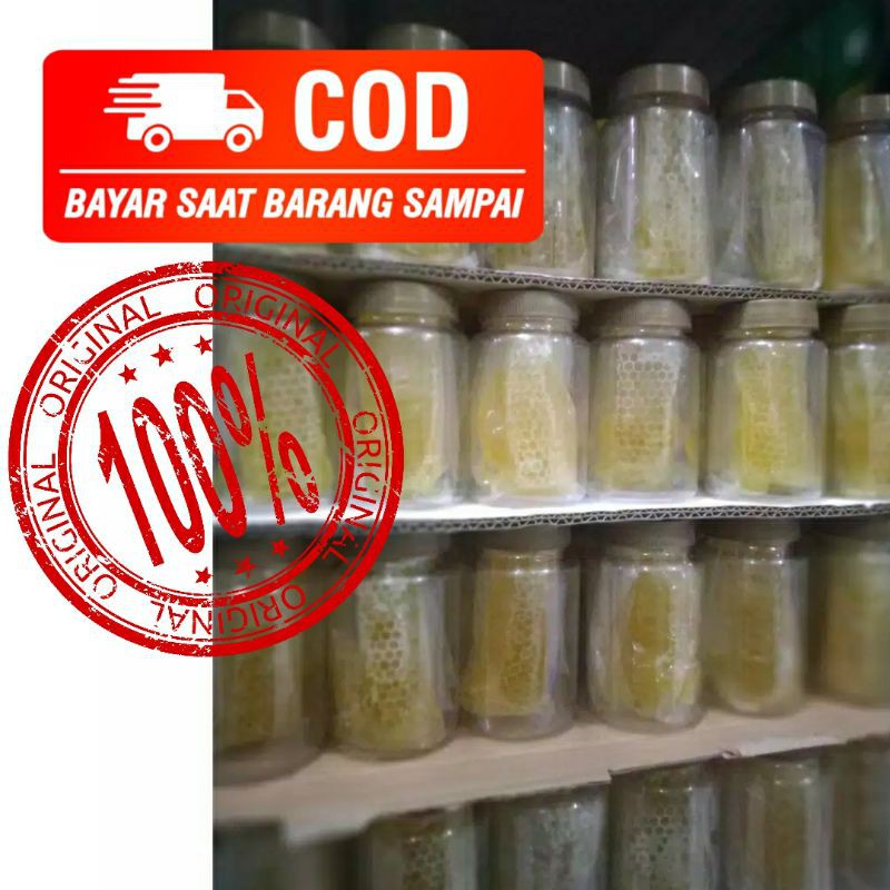 

[COD] [ORIGINAL] Madu Murni Melifera Cerana 100gram Honeycomb Asli 100%