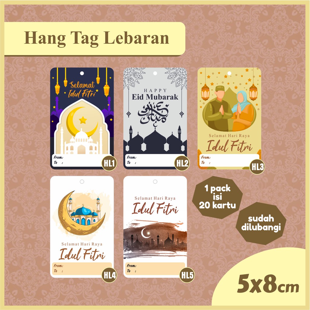 

Hang Tag Lebaran / Idul Fitri untuk Hampers Kartu Ucapan ISI 20 pcs