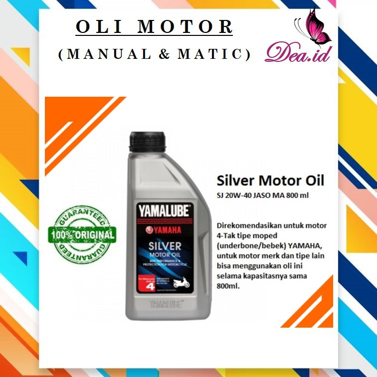 [DEASTORE] OLI MOTOR YAMALUBE SILVER ORIGINAL - OLI YAMALUBE RACING ORIGINAL 100 % - 1 LITER