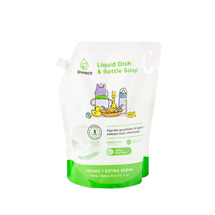 Pureco, Liquid Dish &amp; Bottle Soap 1450 ml