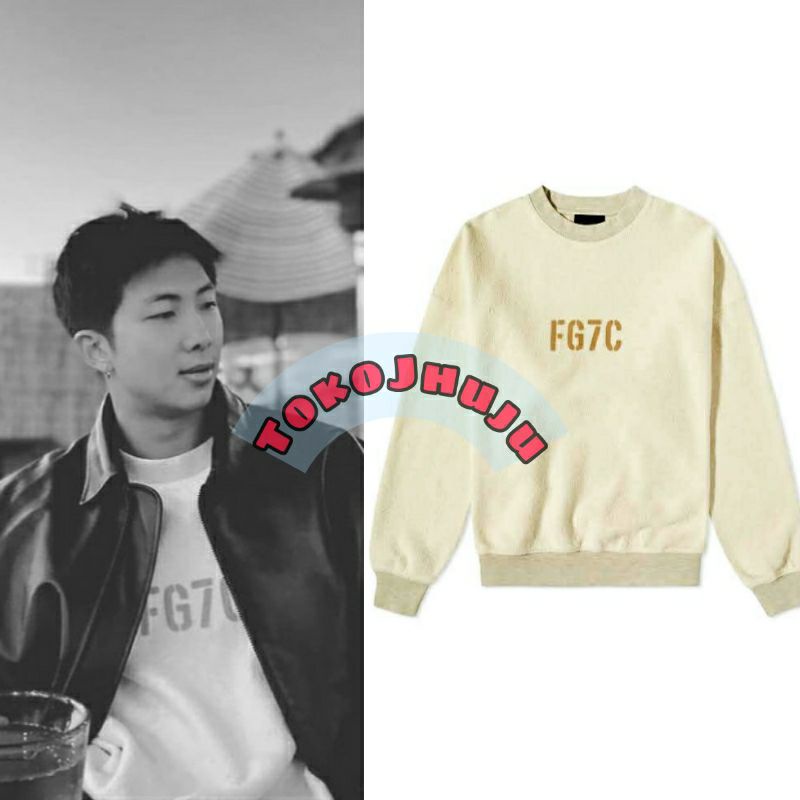 Basic Sweater BTS RM Namjoon style FG7C sablon cream