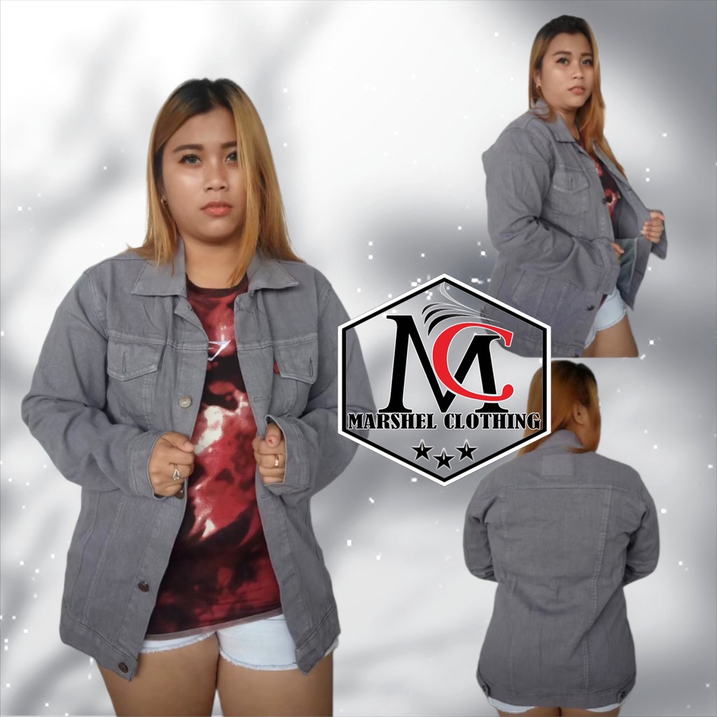RCL - Jaket Jeans Oversize Warna Kunyit Orange - Jaket Jeans Cewe - Jaket Jeans Wanita - Jaket Jeans Oversize M-L-XL-XXL