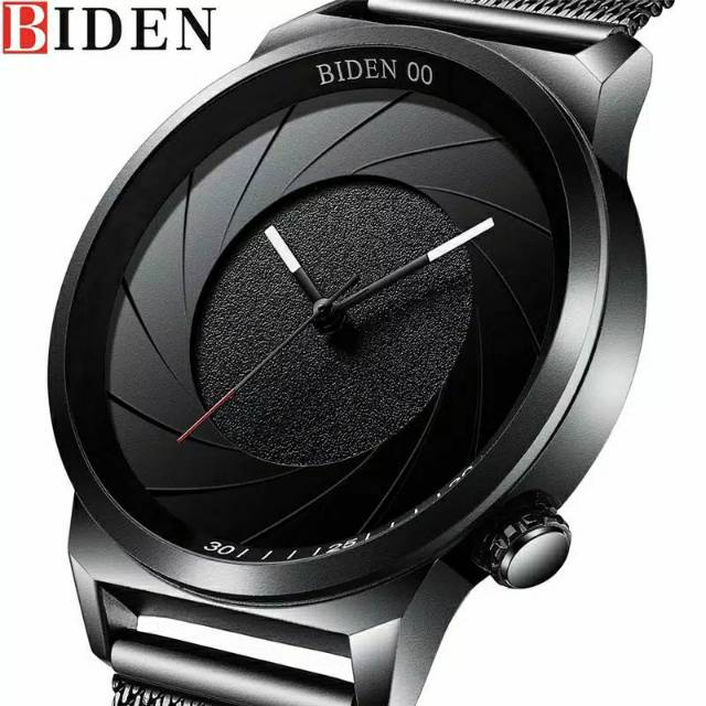 [COD] BIDEN Jam Tangan Pria Luxury Stainless Steel Creative Casual Quartz Mens Analog Watch 0109