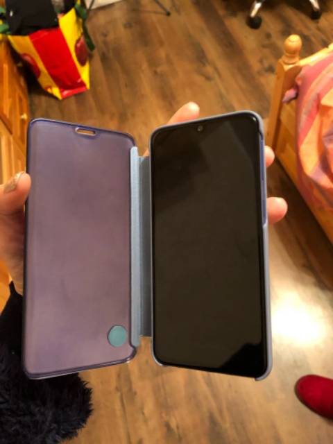 FLIP CASE MIRROR 360 REALME X STAND CASE- HARDCASE STANDING REALME X FLIP COVER LIPAT CERMIN PREMIUM