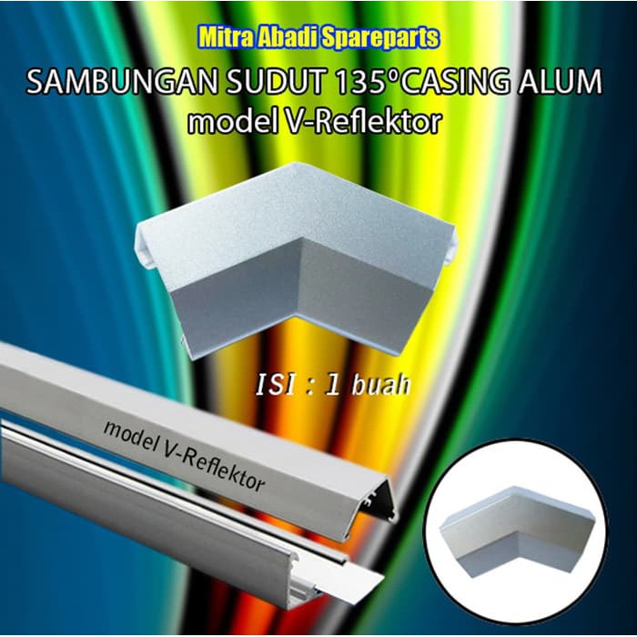 Bagus Sambungan Serong Kanan 135 Derajat Casing Hard Strip LED V-Reflektor