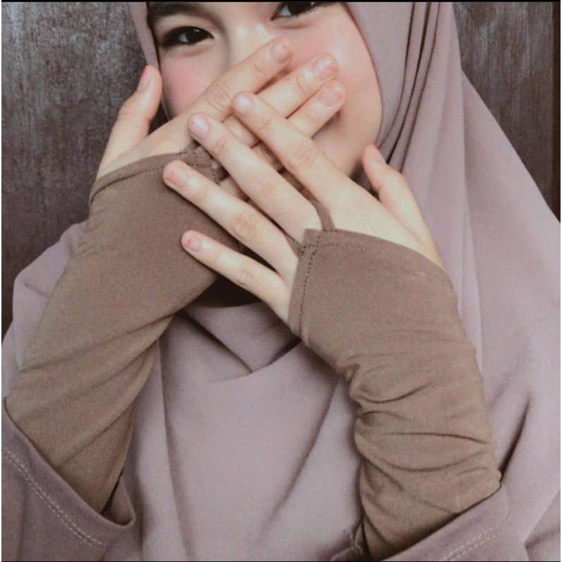 Handsock Cincin Polos Premium /Handsock Muslimah/Handsock Ring Wanita/sarung tangan wanita