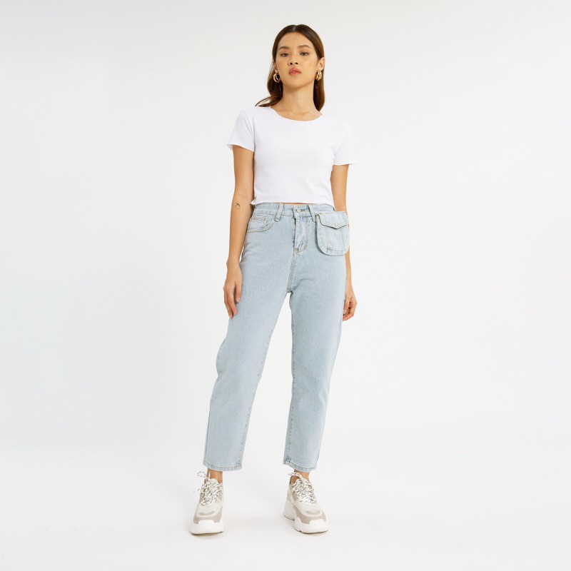 VIERLIN - Jeans 6098 - CELANA BOYFRIEND JEANS HIGHWAIST