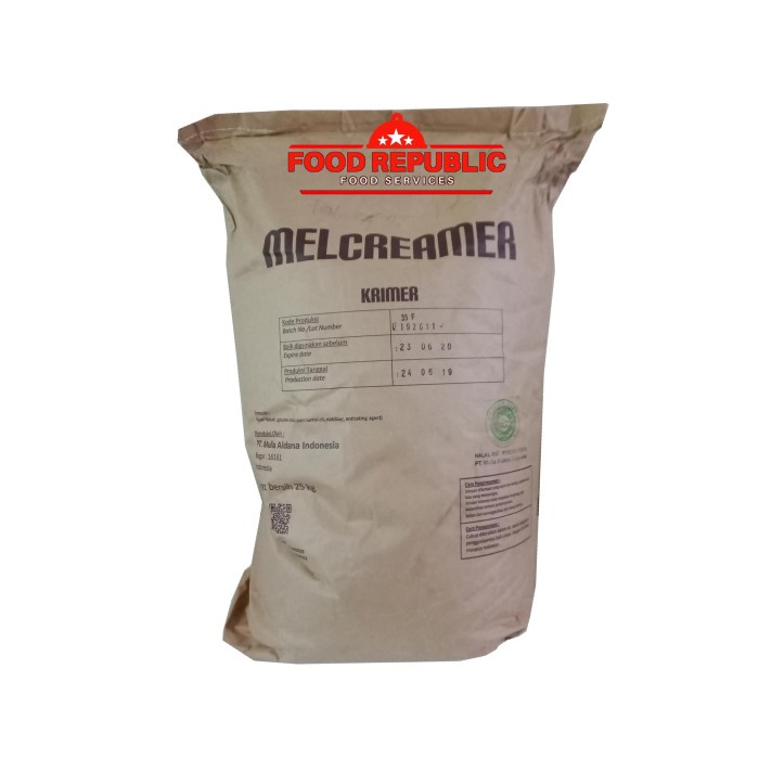 

Krimer- Krimer Bubuk - Creamer Powder 1 Kg Fat 35% Non Dairy Halal Repack -Krimer.