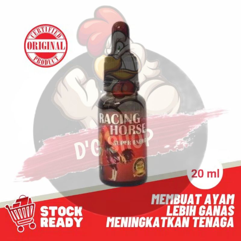 DOPING AYAM RACING HORSE SUPER ENERGY 1 Botol Obat Ayam Jago Aduan Bangkok Thailand