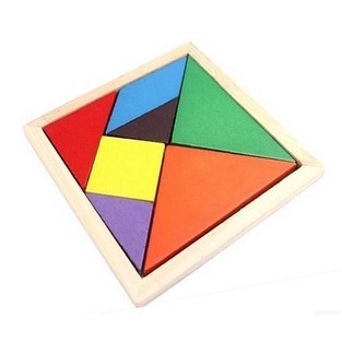 [ Giggel ] Mainan Edukasi Anak Tangram Wooden Puzzle Square Montessori Edukatif / TANGRAM isi 7pcs / Tetris Kayu