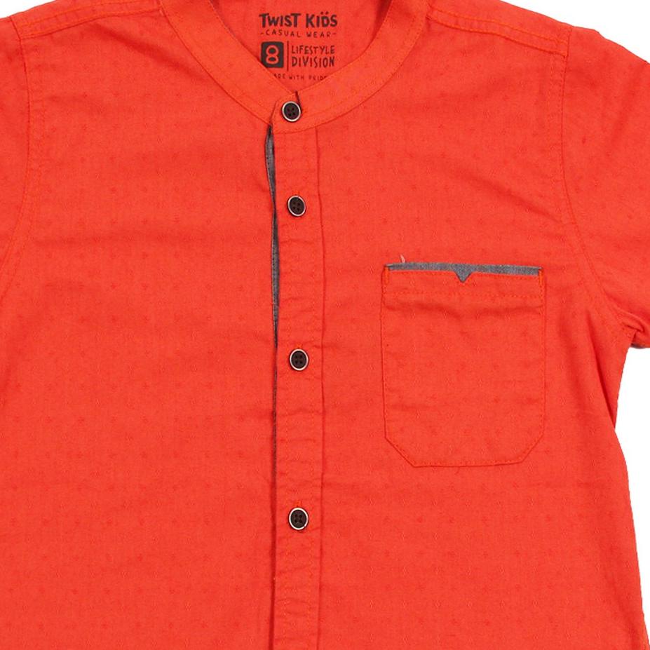 Paling Diminati.. Twist Kids Koko - Akmal Dark Orange, Baju Muslim Lengan Pendek Reguler