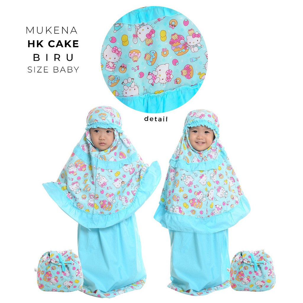 Mukena Anak Katun HK Cake Size Baby ( Tas Ransel )