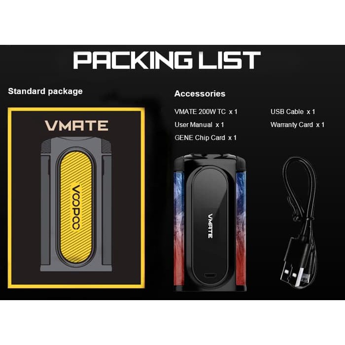 ALL AUTHENTIC paket ngebul VOOPOO VMATE 200W TC Box siap kebul