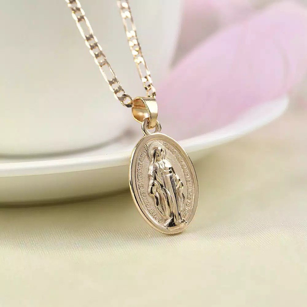 Kalung Virgin Mary Pendant Necklace Jewelry untuk Pria dan Wanita