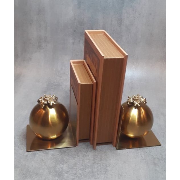 

Book Stand Metal & Brass Gold Fruit