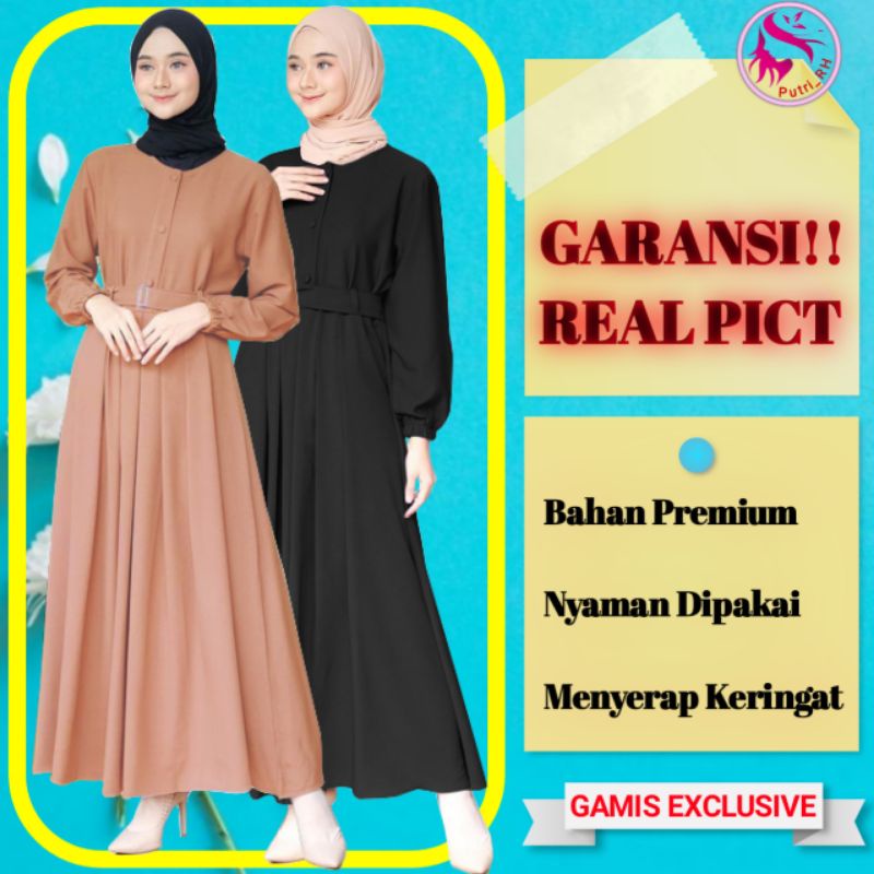 Gamis terbaru 2021 termurah / LIVY DRESS / Gamis remaja dewasa kekinian korean style / BUSUI FRIENDL