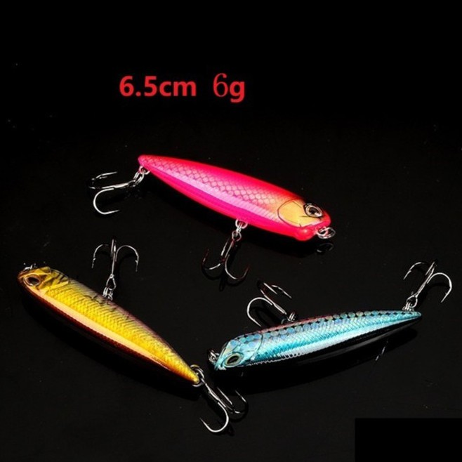 SYFishing 1Pcs Popper Umpan Pancing 6.5cm 6g Replica DW59 Floating Pencil Fishing Lure Ikan Bass Wobbler Kail Bait