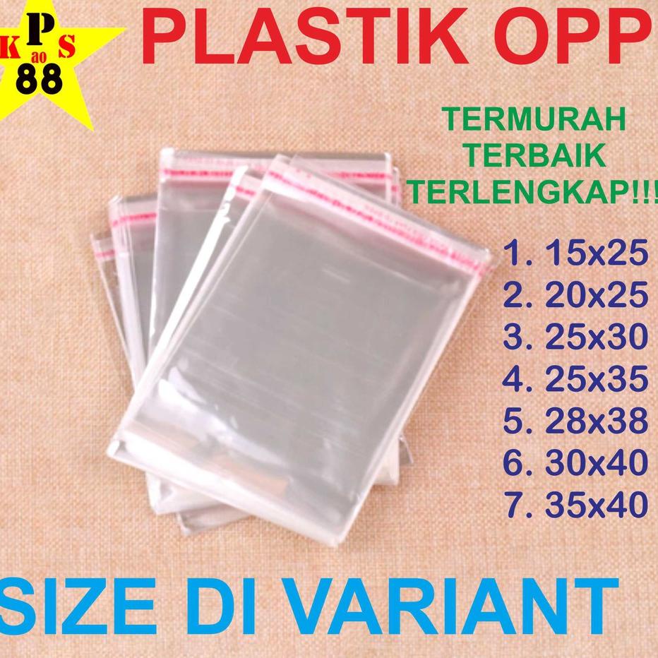 

Baru - PLASTIK OPP 35X40 - OPP 30x40 - OPP 28X38 - OPP 25X35 - OPP25X30 - PLASTIK BUNGKUS KAIN