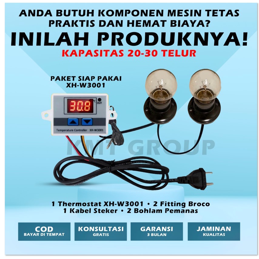 Paket Siap Pakai XH Thermostat Termostat Pemanas Thermometer Mesin Tetas Telur