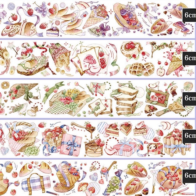

(Kiricart) Picnic Date PET Washi Tape Design Decorative Journal Scrapbook