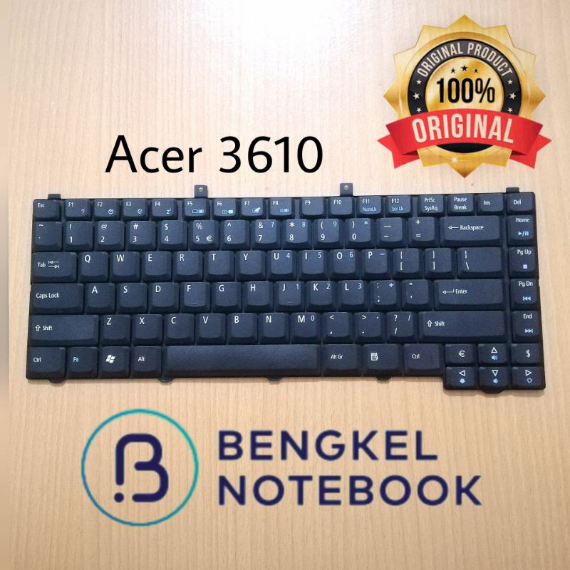 Keyboard Laptop Acer Aspire 5540 3620 5560 5570 5580 5590 5600 5670 Kabel Tengah Hitam/Black