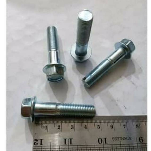 Baut Topi / Flange Bolt 14 /10mm × 4,5cm Kunci 14
