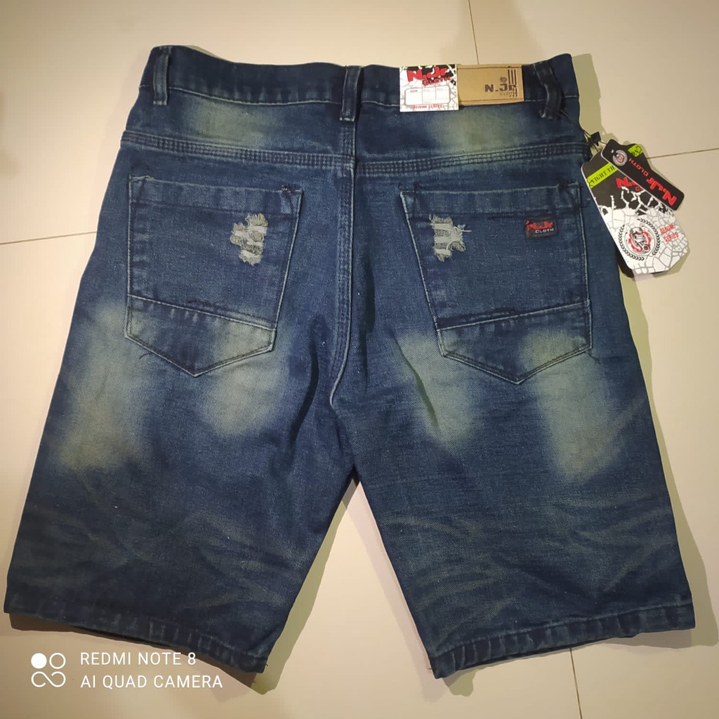 Celana jeans pendek sobek RIPPED terbaru celana levis import celana pendek sobek pria terlaris BISA BAYAR DI TEMPAT (COD)