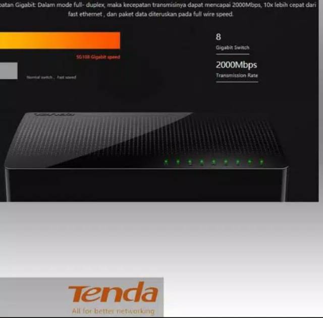 Tenda SG108 8-Port Gigabit Desktop Switch