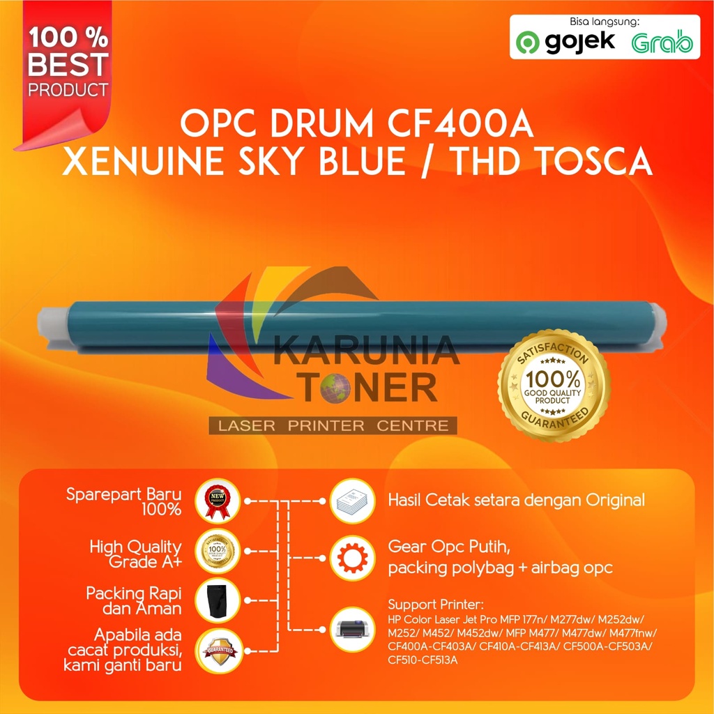 OPC DRUM XENUINE SKY BLUE THD TOSCA CF400A CF401A CF402A CF403A 201A Color Laserjet Pro MFP 177n M252 M252dw M277dw