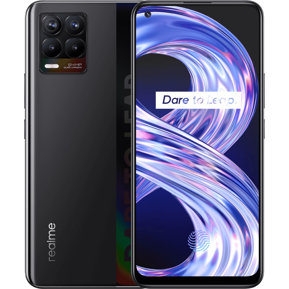 Realme 8  Realme 8 Pro hp 8GB 128GB,  NFC, Sony 64MP, Helio G95, 5000mAh Battery, Pengiriman cepat-8 Black 8/128GB